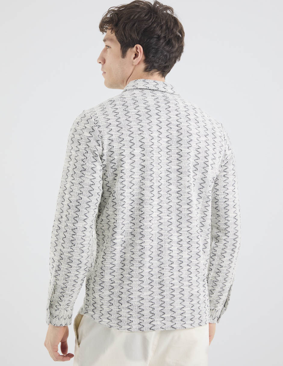 Camisa casual Contempo manga larga para hombre