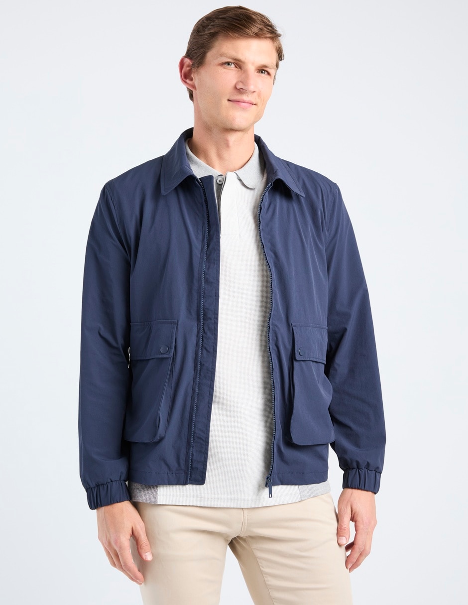 Chamarra harrington con bolsillos para hombre Chamarra harrington con bolsillos para hombre
