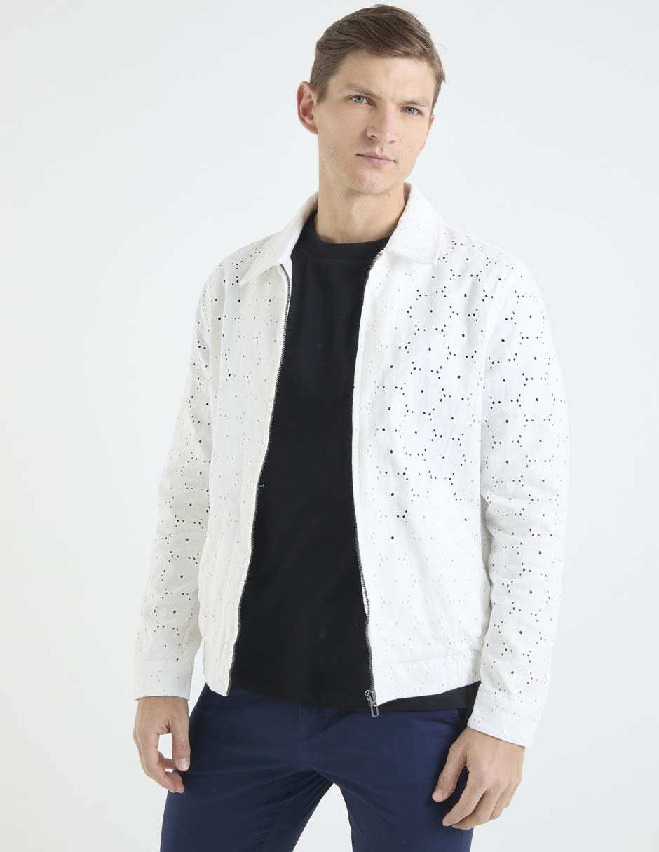 Chamarra casual con bolsillos para hombre