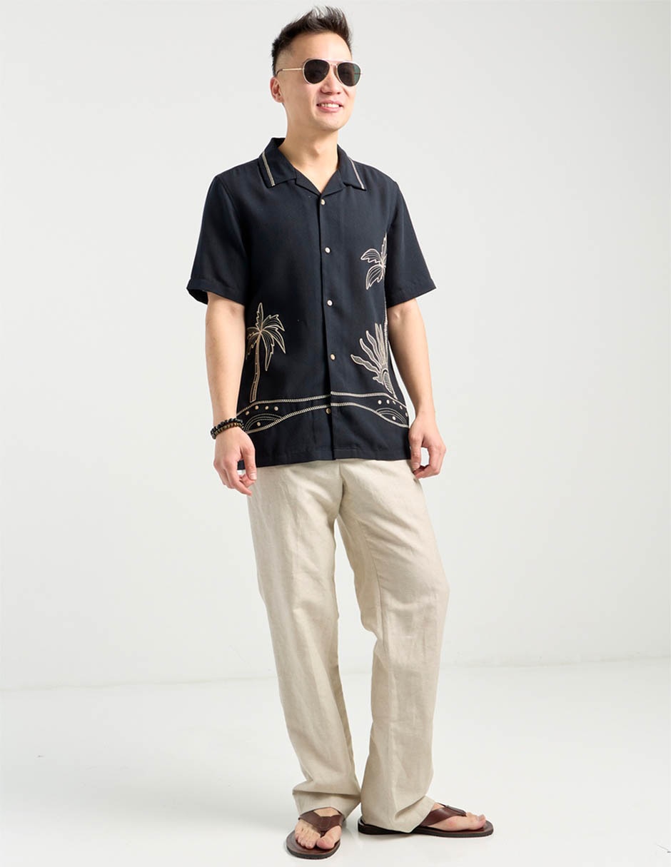 Camisa casual Contempo manga corta para hombre