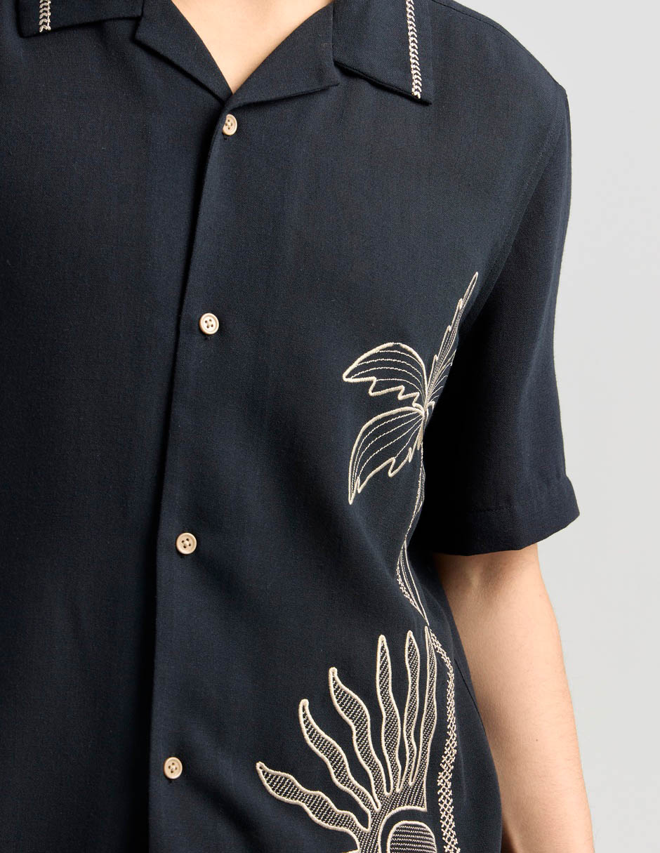 Camisa casual Contempo manga corta para hombre