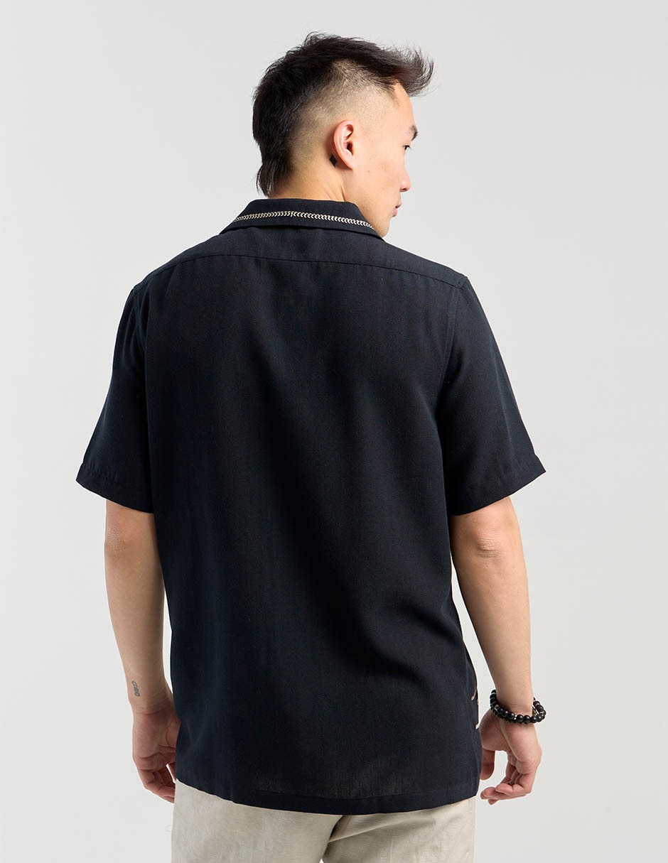 Camisa casual Contempo manga corta para hombre