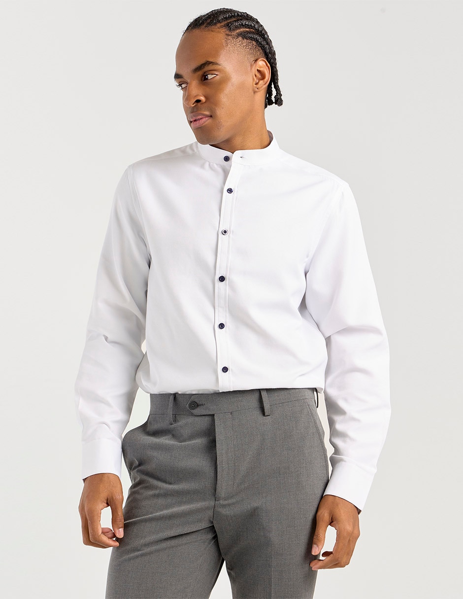 Camisa casual de algodón manga larga para hombre Camisa casual de algodón manga larga para hombre