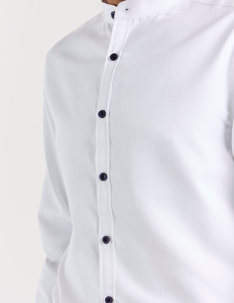 Camisa casual de algodón manga larga para hombre 4