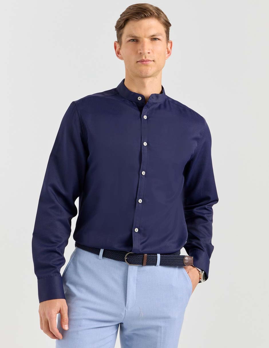 Camisa casual de algodón manga larga para hombre Camisa casual de algodón manga larga para hombre
