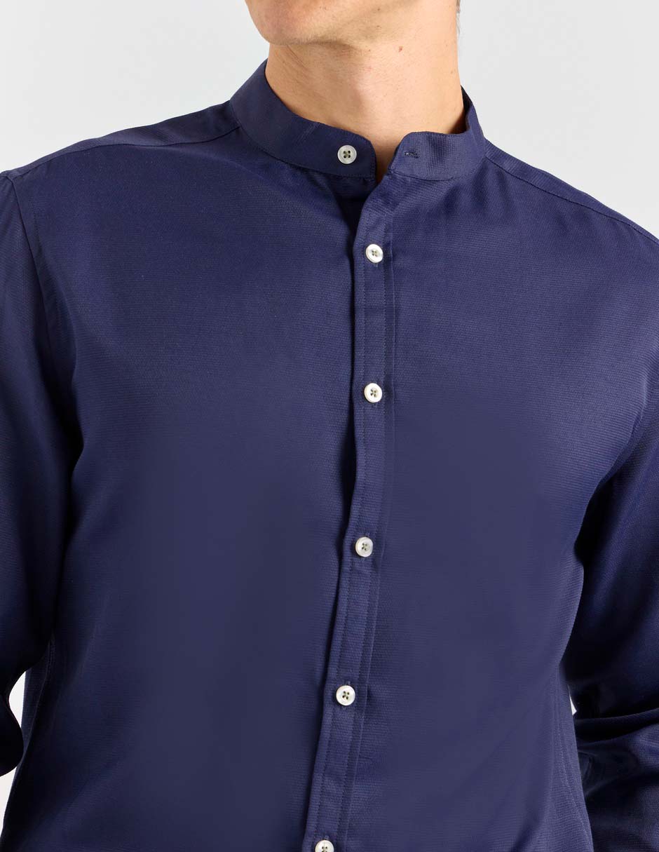 Camisa casual Contempo de algodón manga larga para hombre