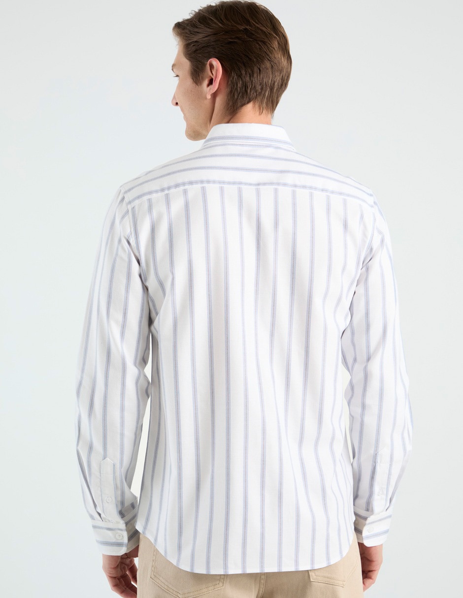 Camisa casual manga larga para hombre 6