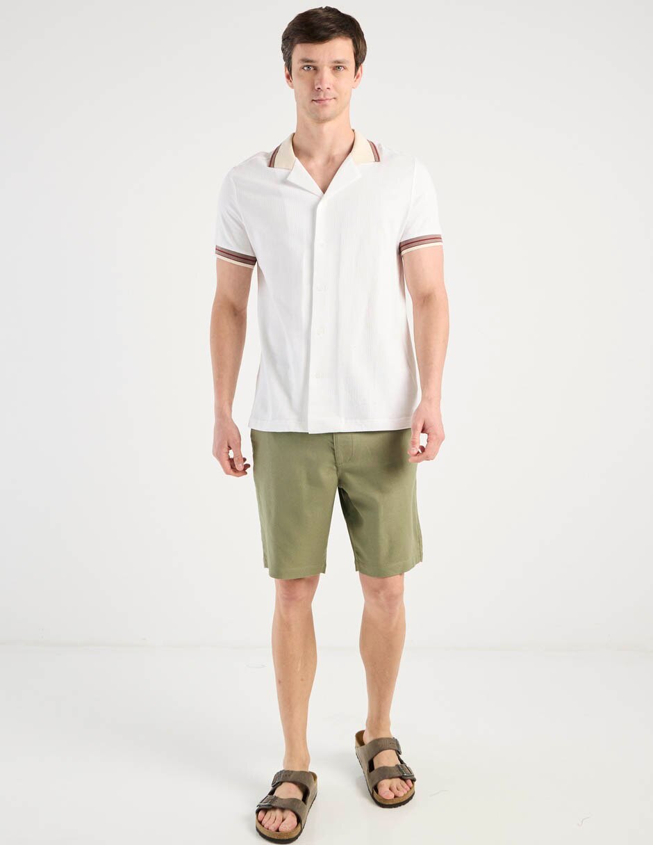 Camisa casual manga corta para hombre 5