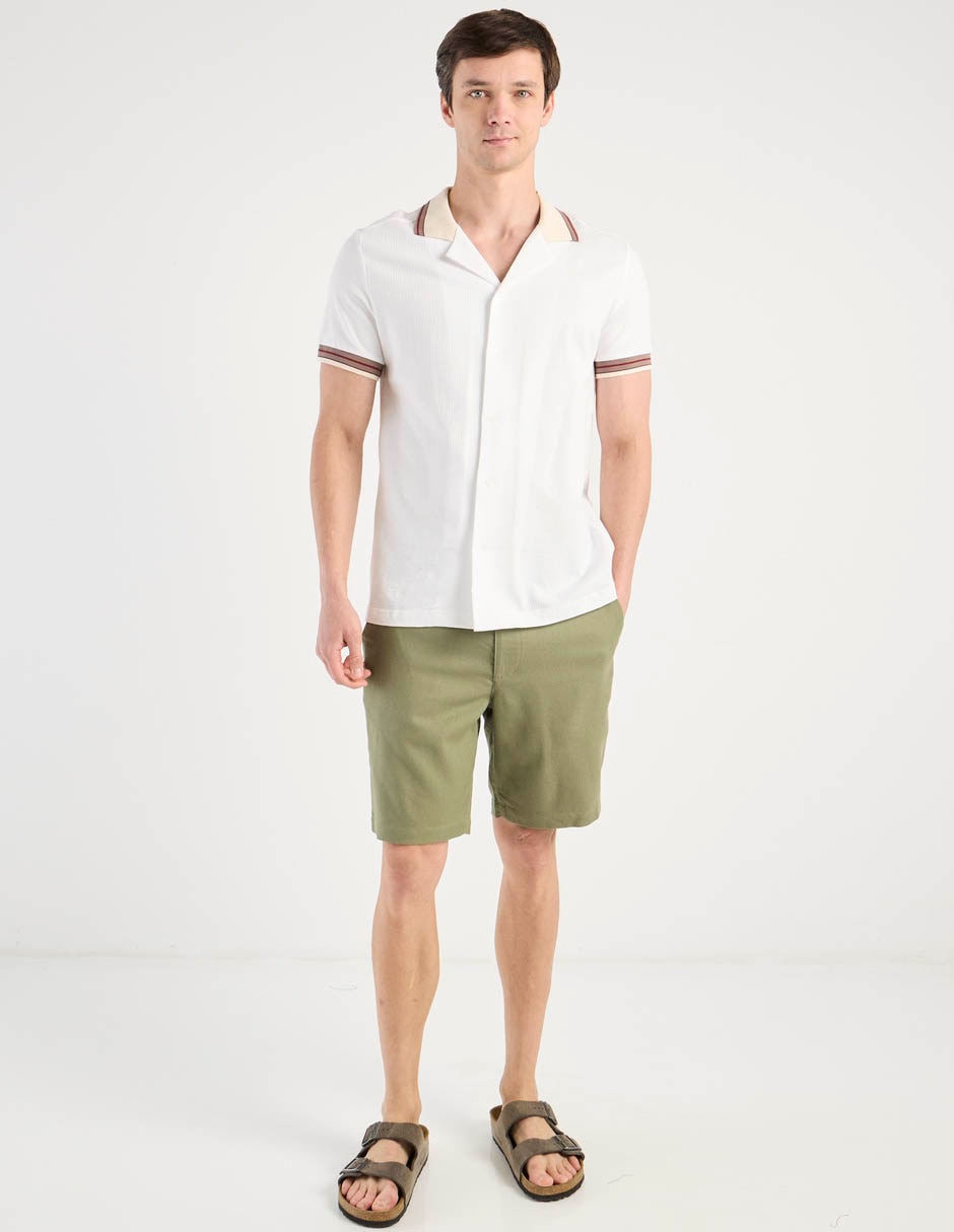 Camisa casual manga corta para hombre