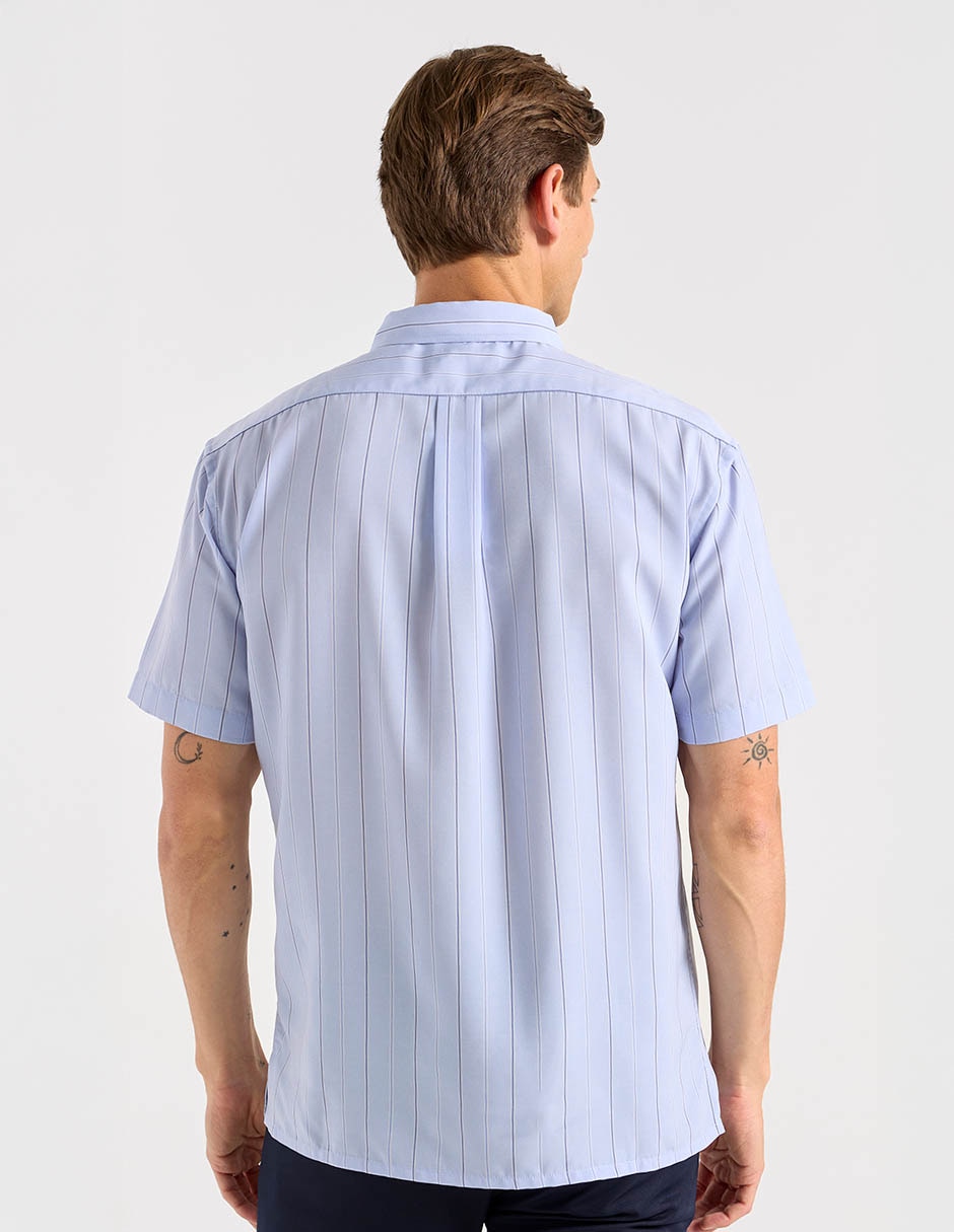 Camisa casual de algodón manga corta para hombre 6