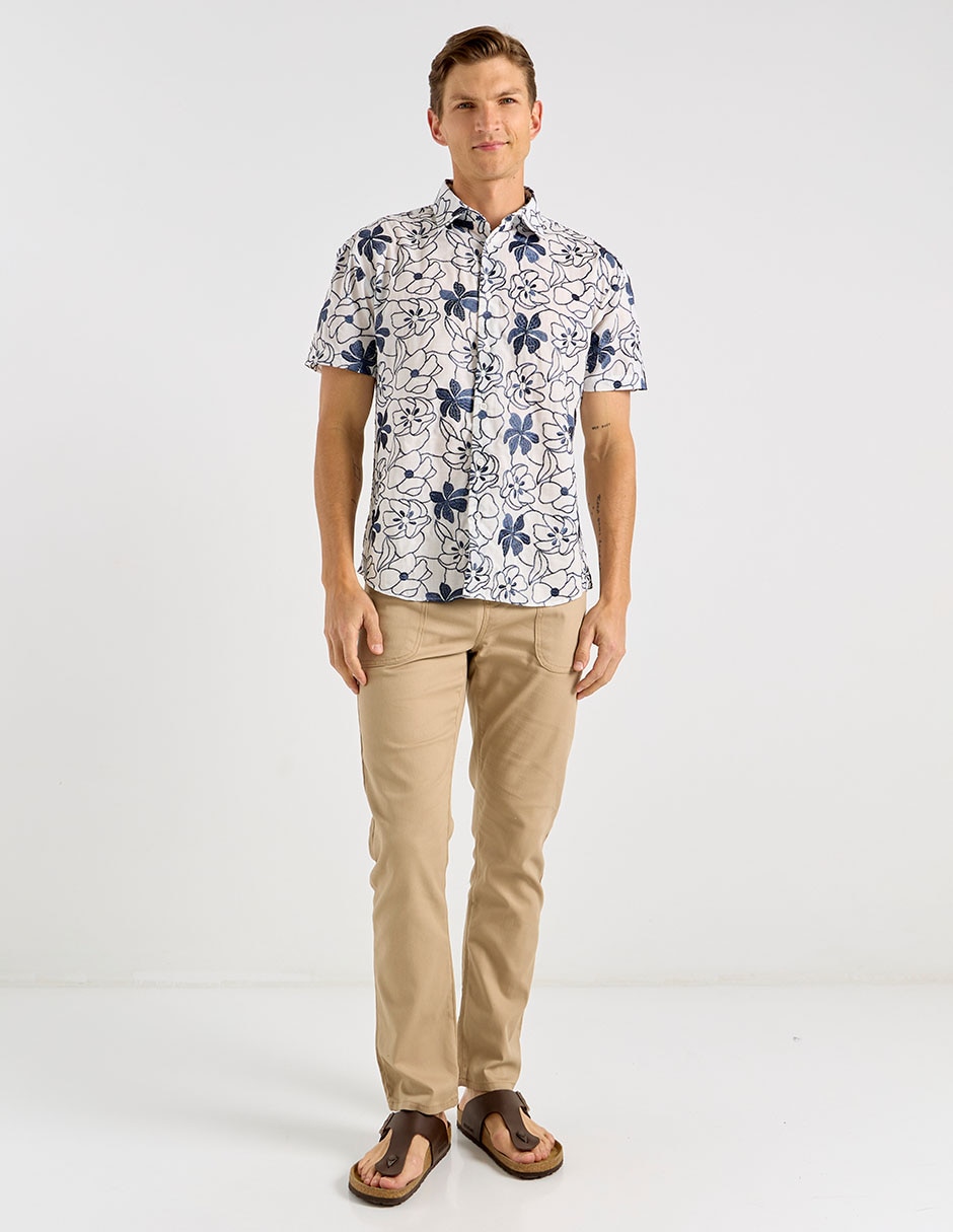 Camisa casual manga corta para hombre