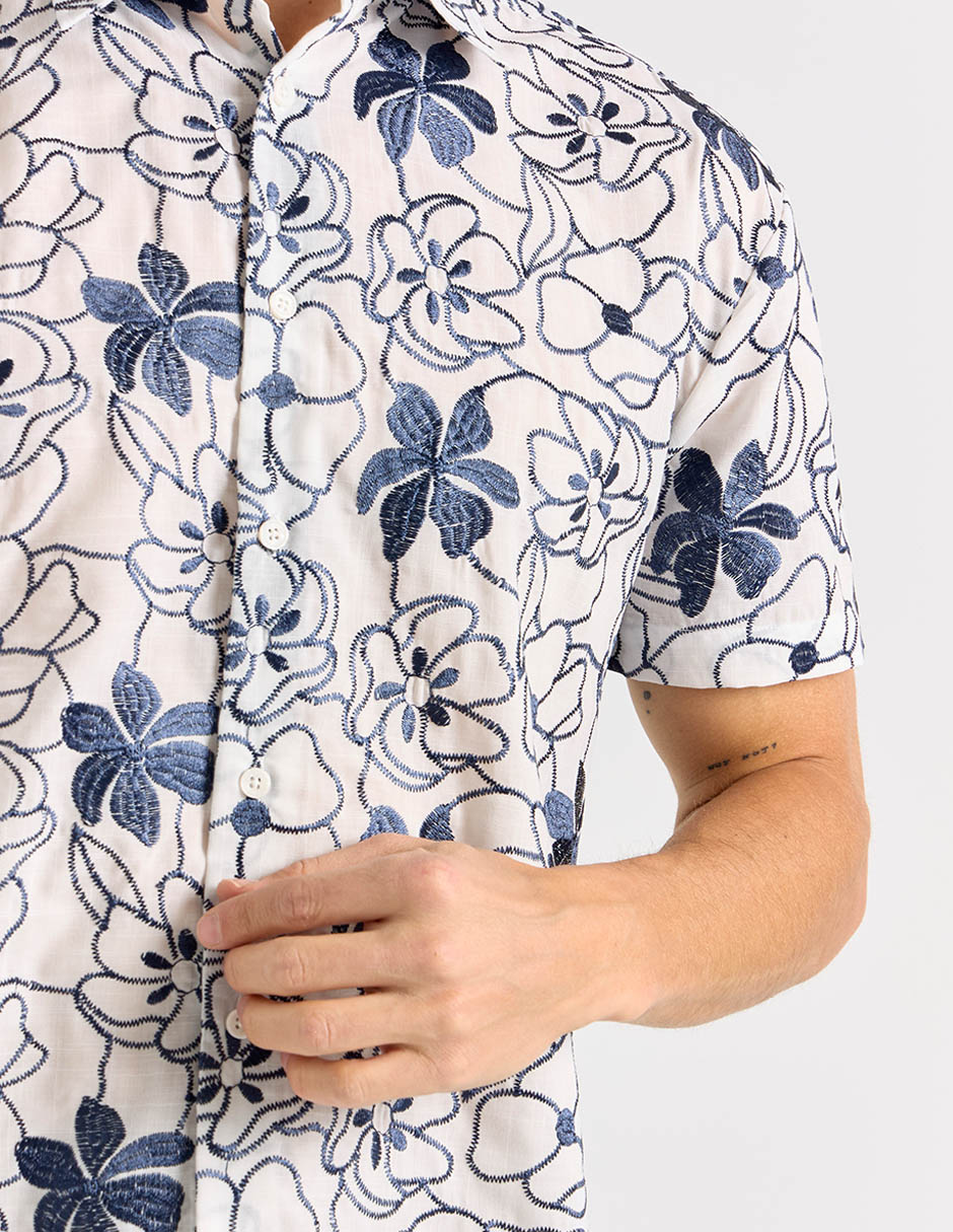 Camisa casual manga corta para hombre