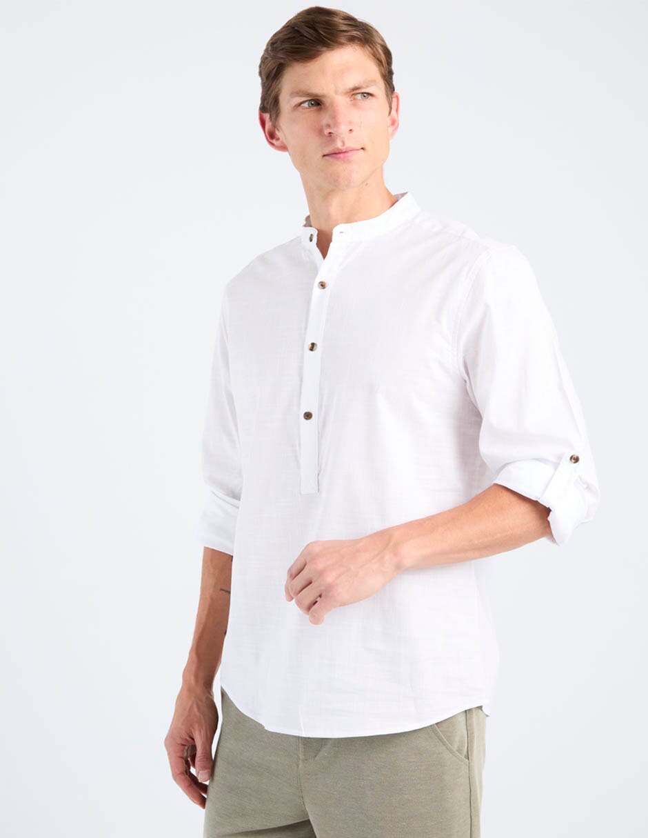 Camisa casual manga larga para hombre 3