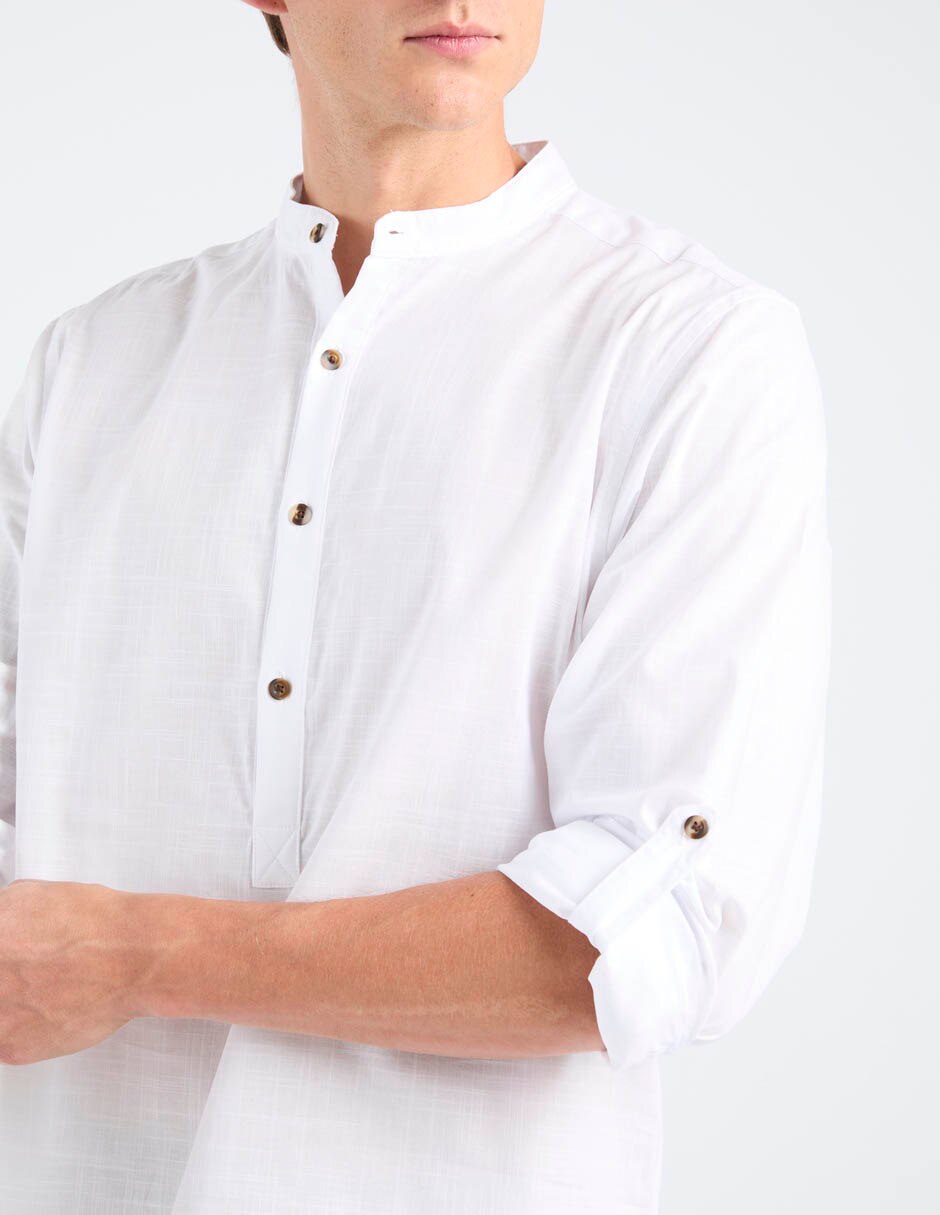 Camisa casual manga larga para hombre 2
