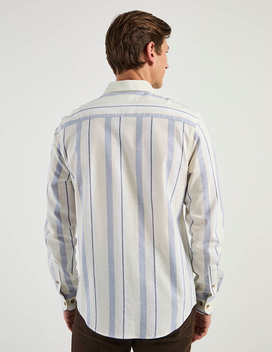 Camisa casual manga larga para hombre 6