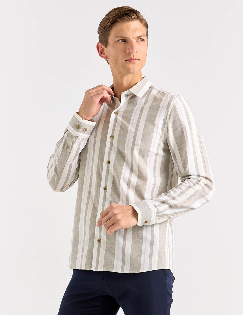 Camisa casual manga larga para hombre 2