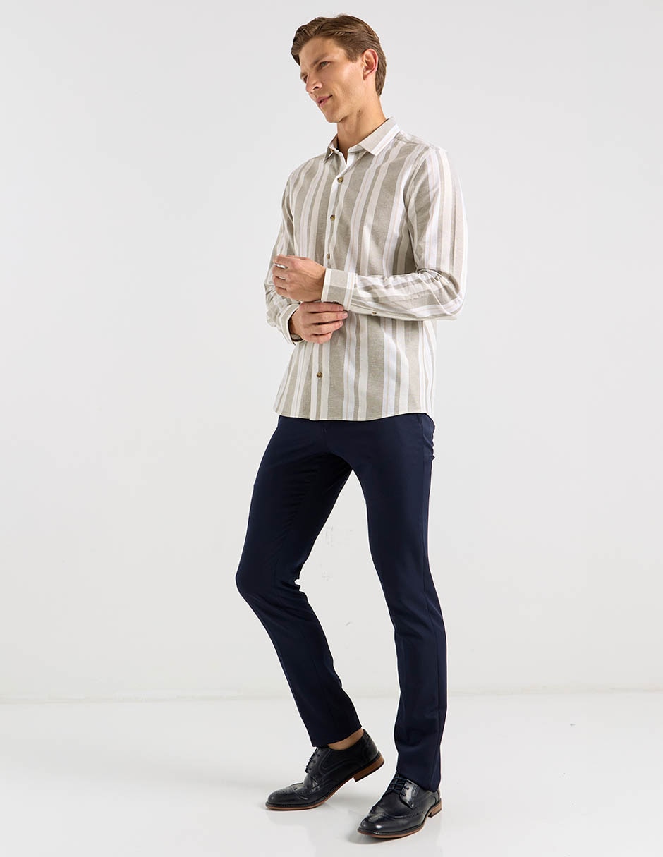Camisa casual manga larga para hombre 3