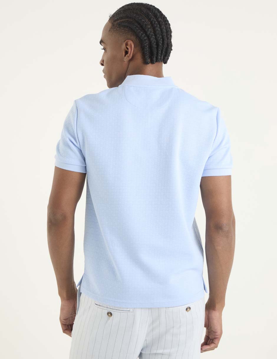 Playera Contempo cuello mao para hombre