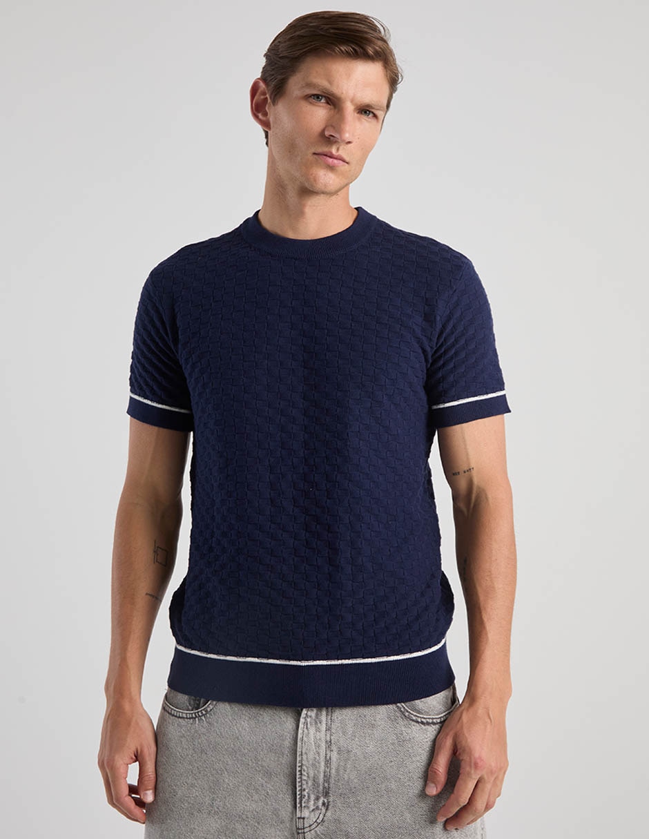 Playera contempo cuello redondo para hombre