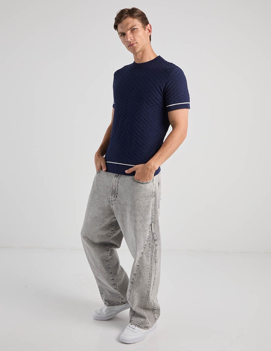 Playera contempo cuello redondo para hombre