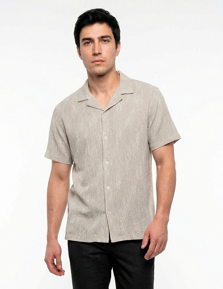 Camisa casual de algodón manga corta para hombre Camisa casual de algodón manga corta para hombre