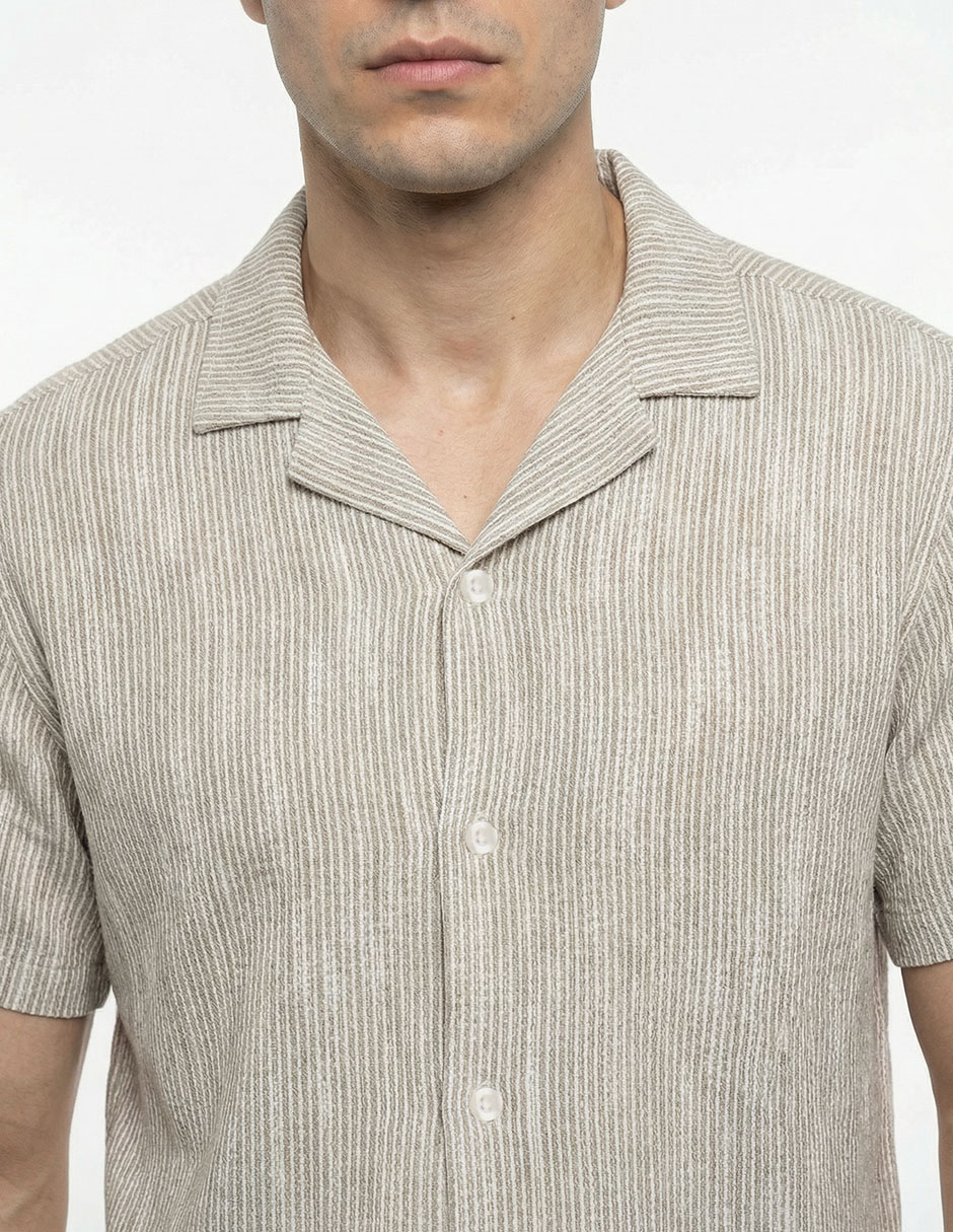 Camisa casual de algodón manga corta para hombre 4
