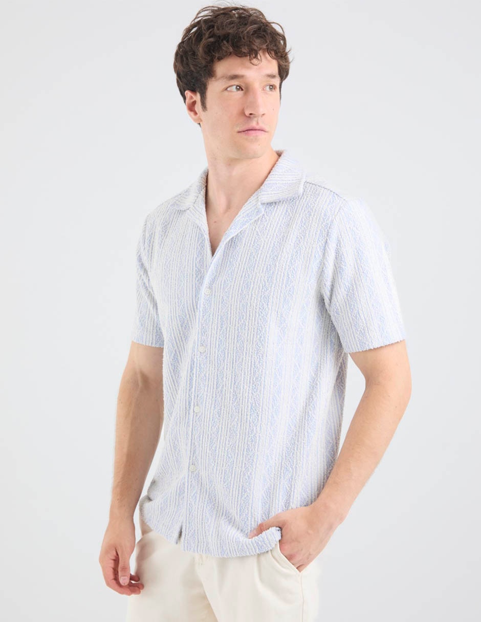 Camisa casual weekend manga corta para hombre 7