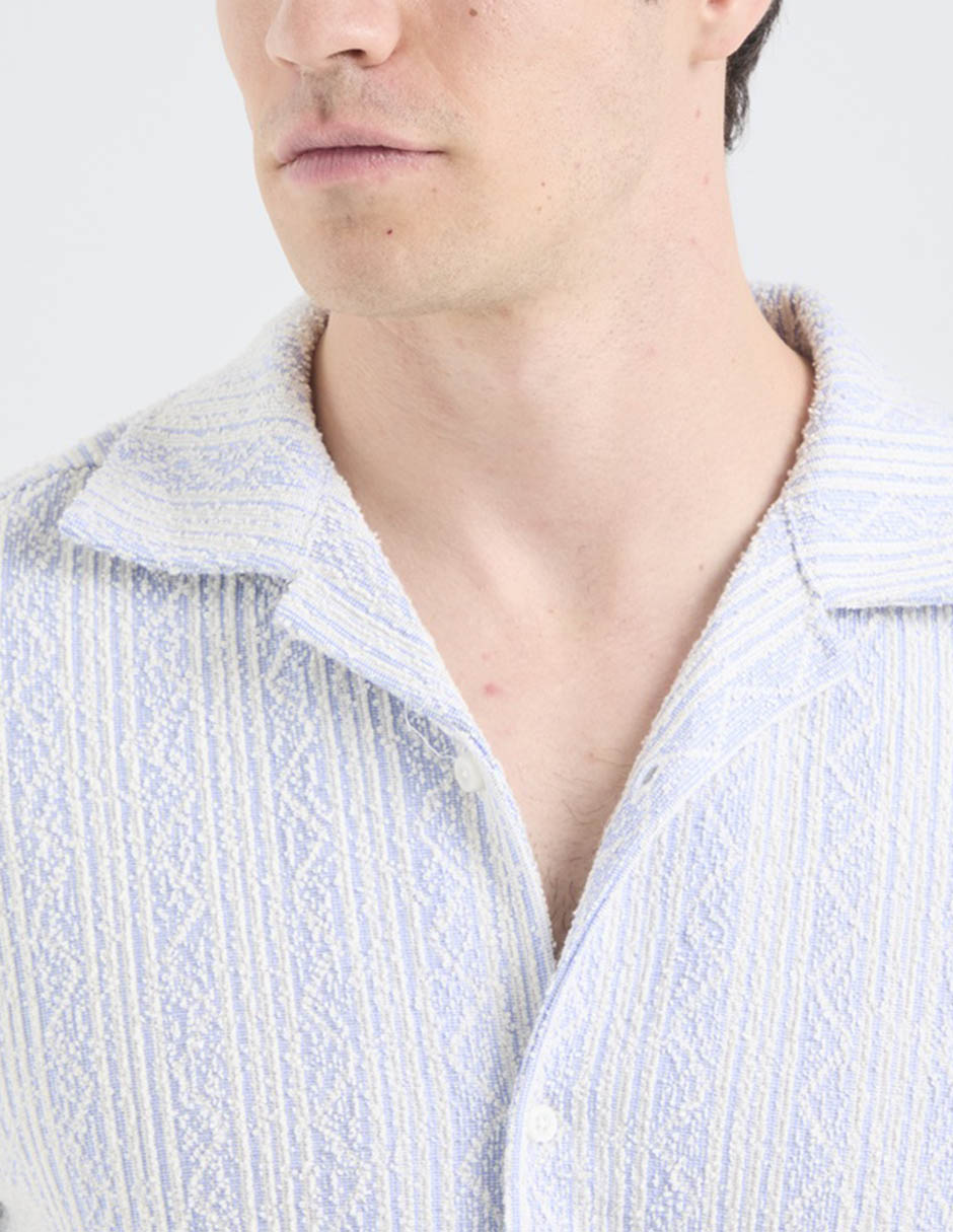 Camisa casual weekend manga corta para hombre 9