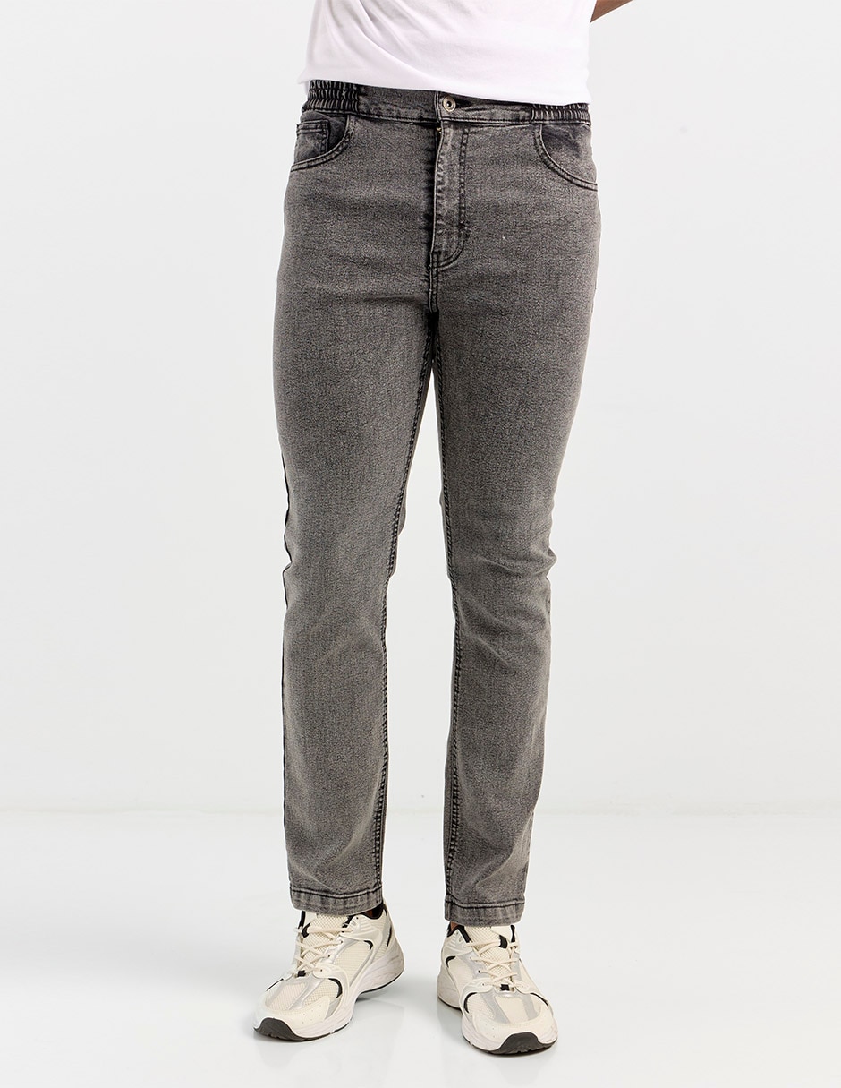 Jeans skinny lavado obscuro para hombre 1