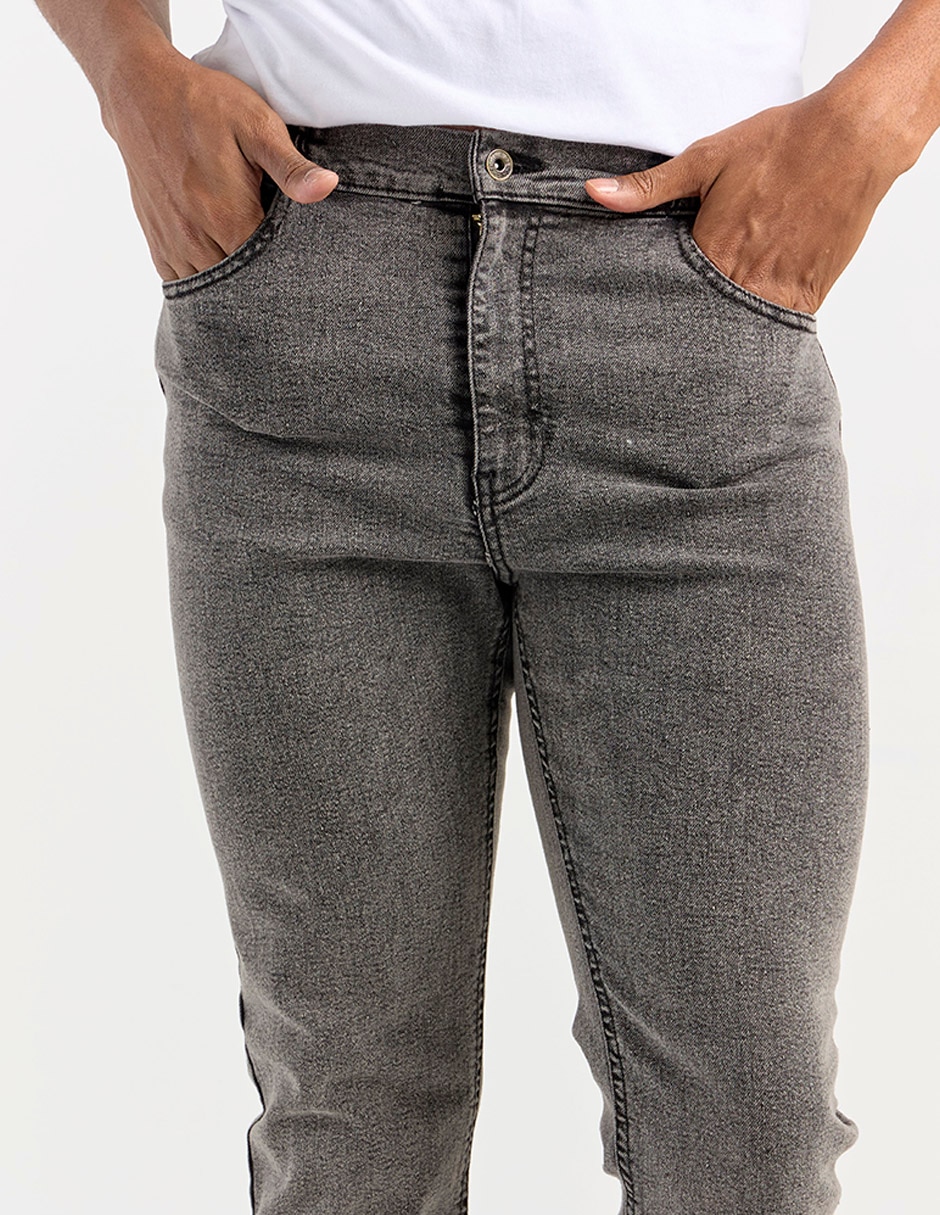 Jeans skinny lavado obscuro para hombre 7
