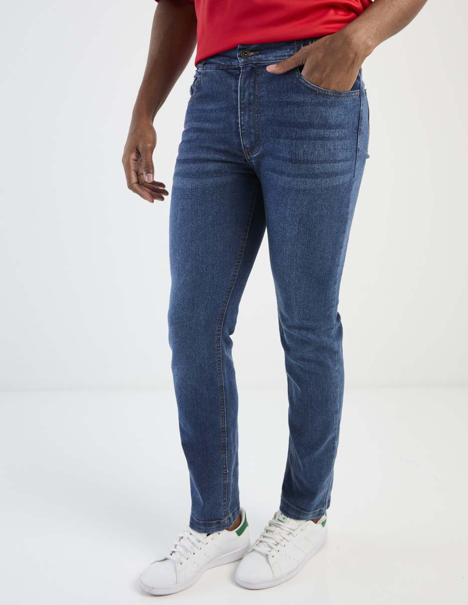 Jeans skinny Contempo lavado obscuro para hombre