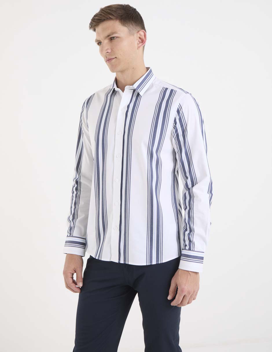 Camisa casual manga larga para hombre