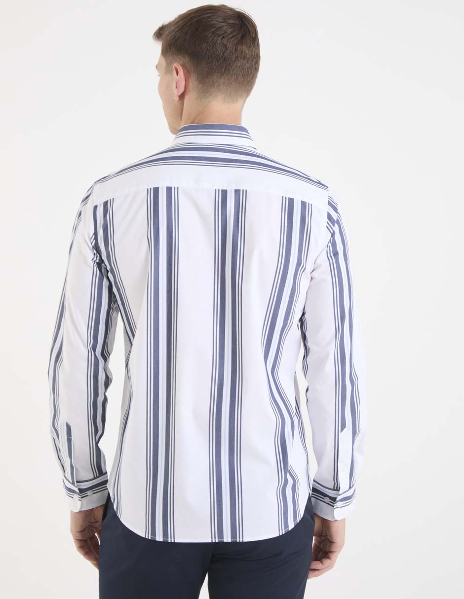 Camisa casual manga larga para hombre 2