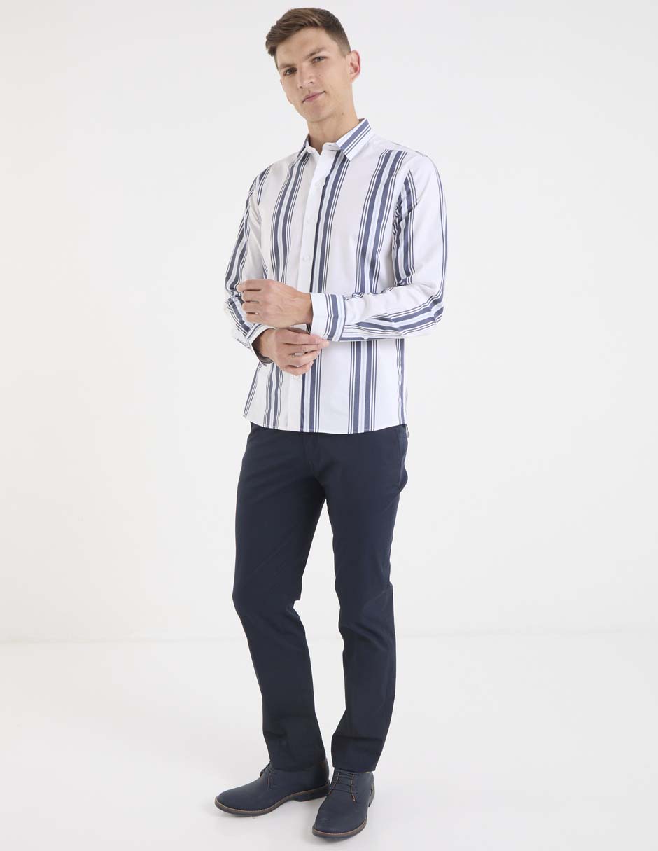 Camisa casual manga larga para hombre 3