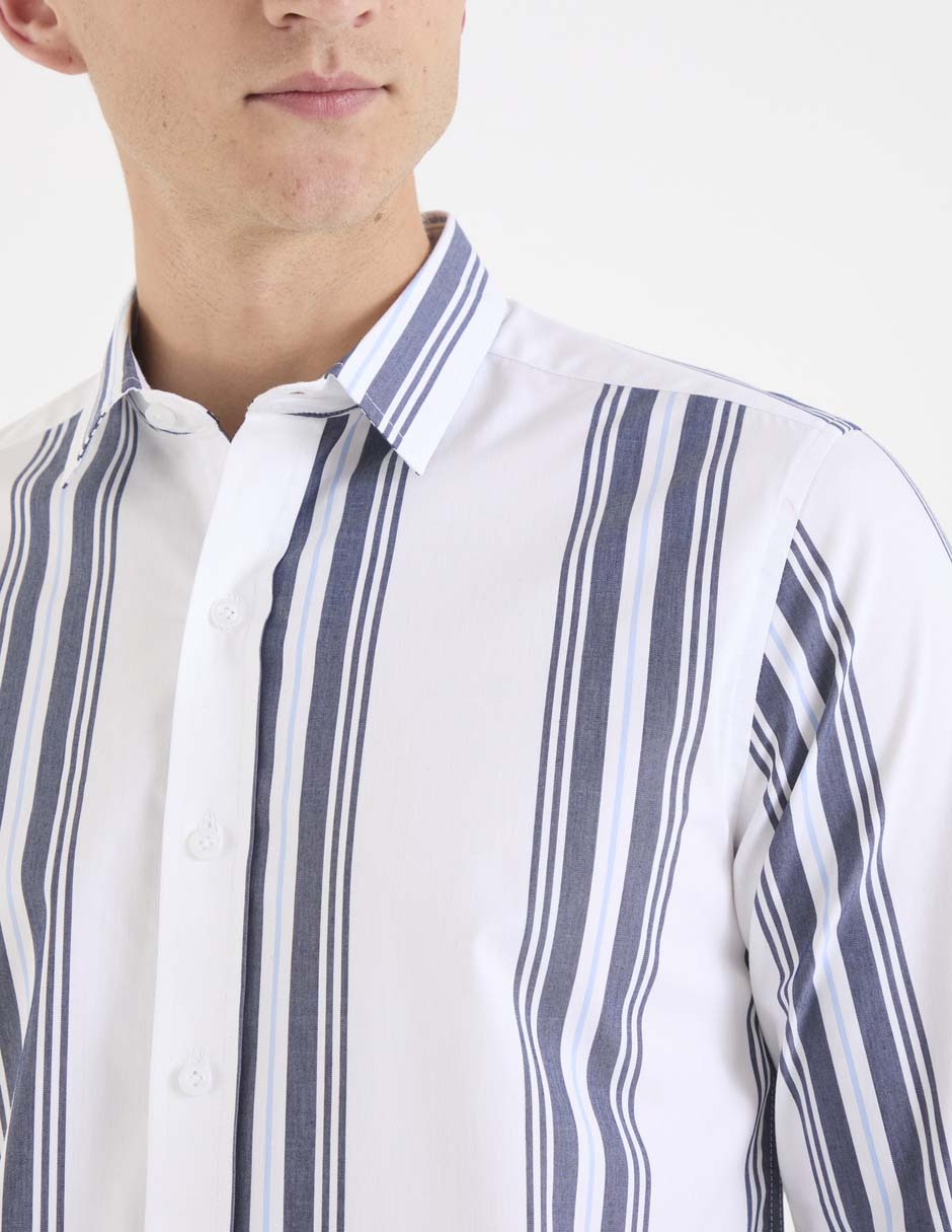 Camisa casual manga larga para hombre 4