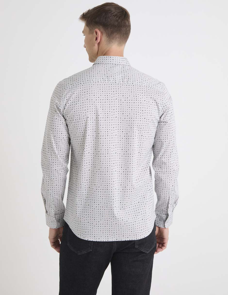 Camisa casual manga larga para hombre 2