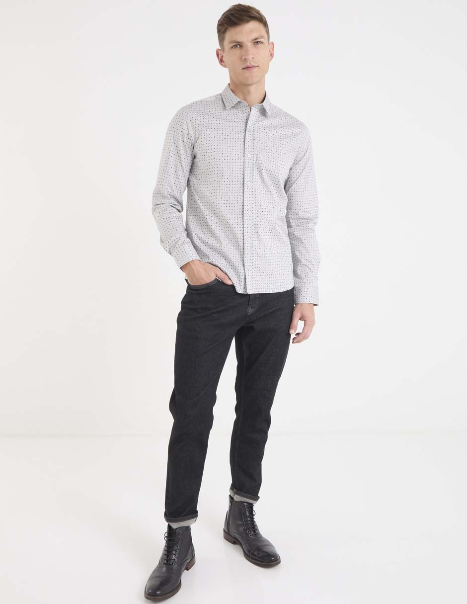 Camisa casual manga larga para hombre 3