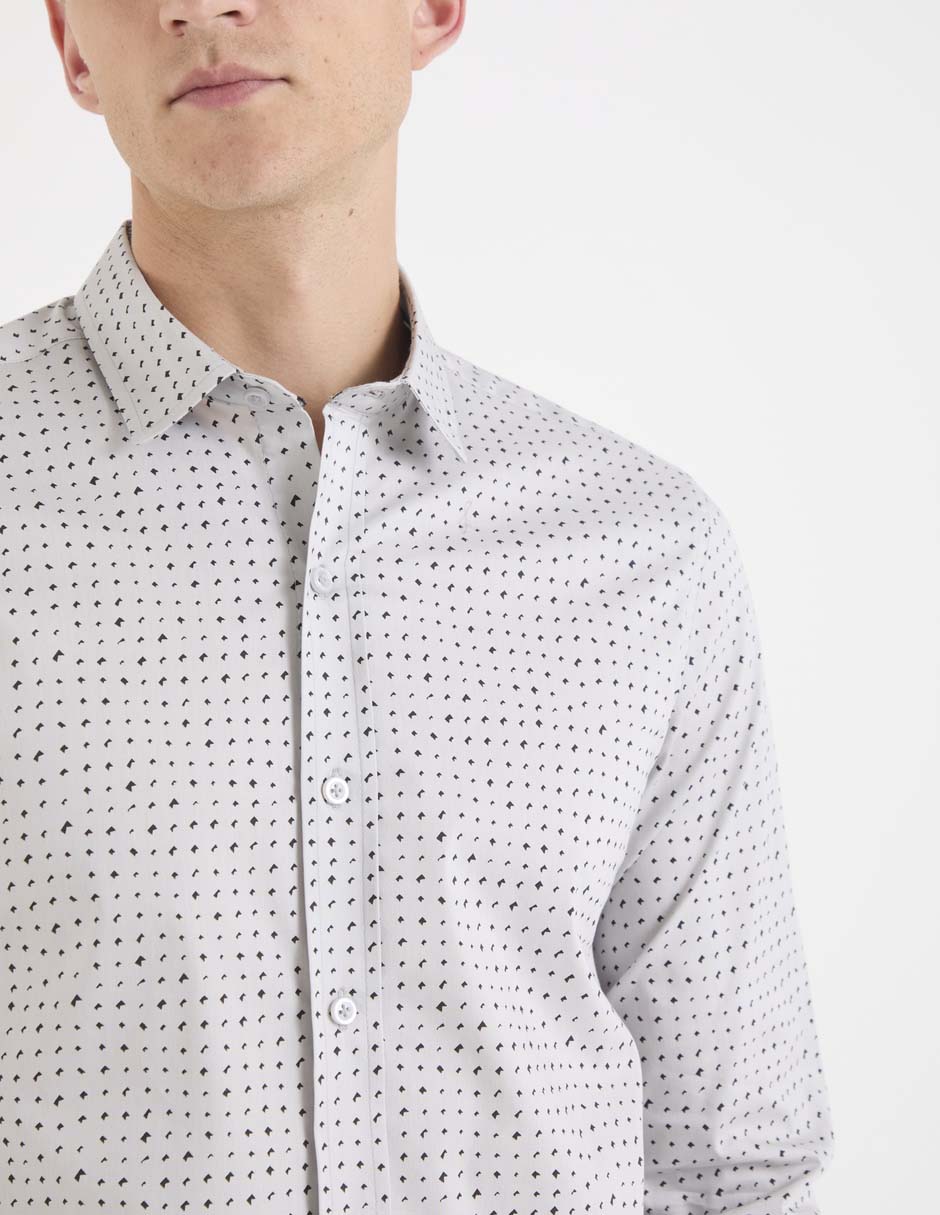Camisa casual manga larga para hombre 4