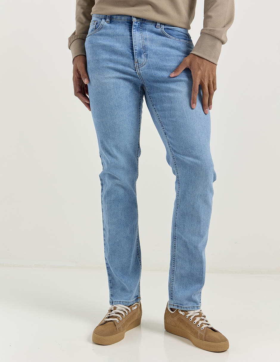 Jeans slim Contempo lavado medio para hombre
