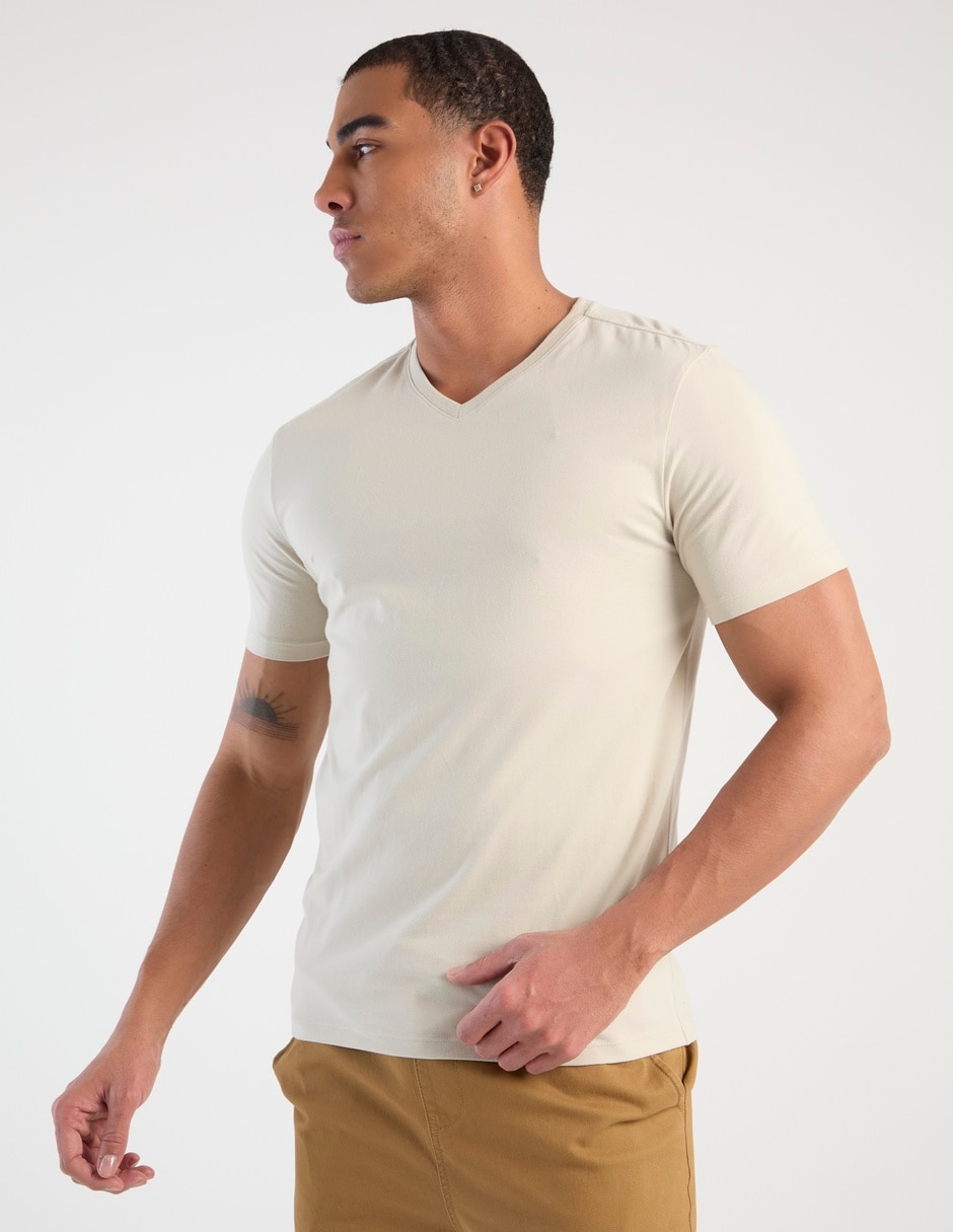 Playera cuello V para hombre