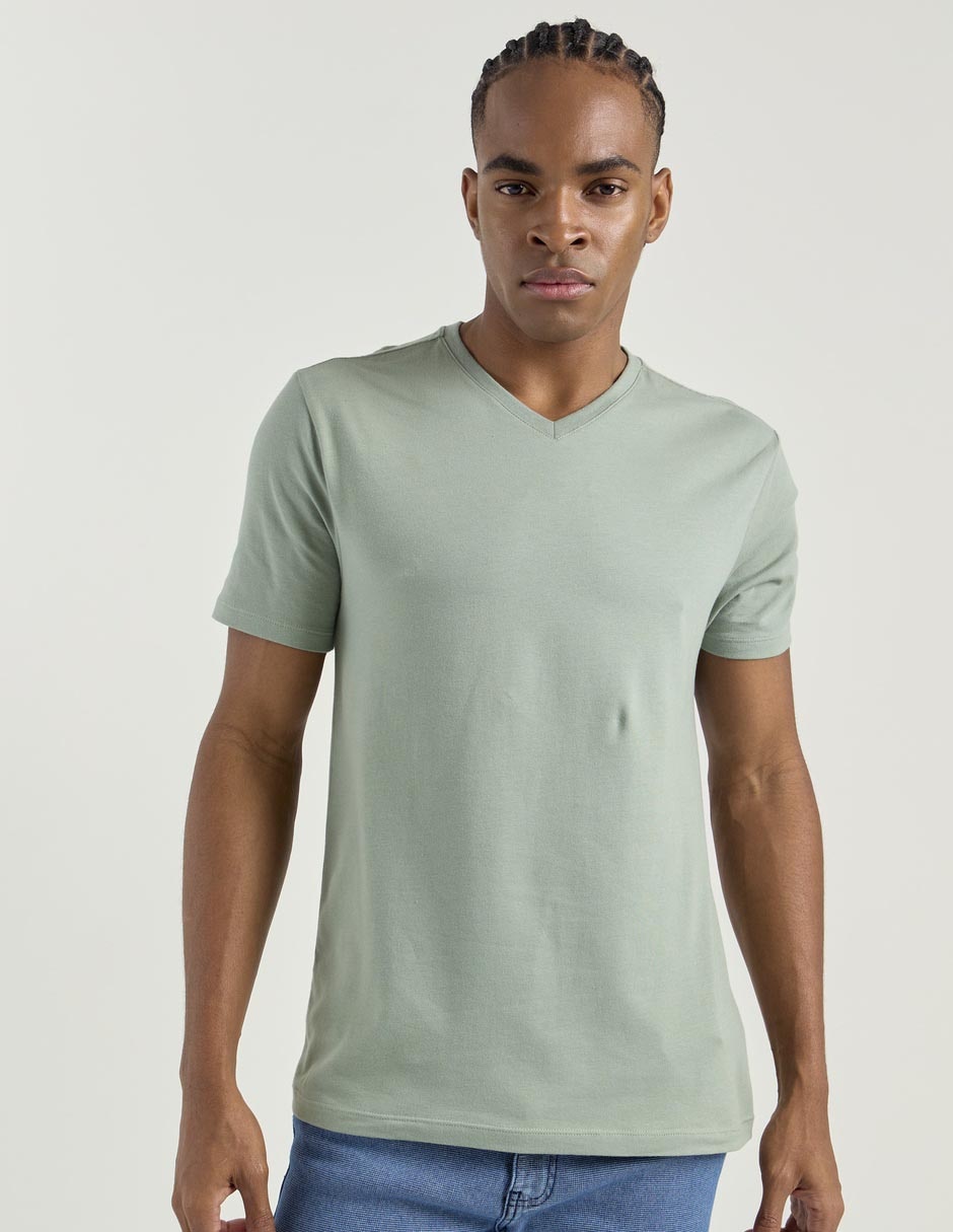 Playera cuello V para hombre 1