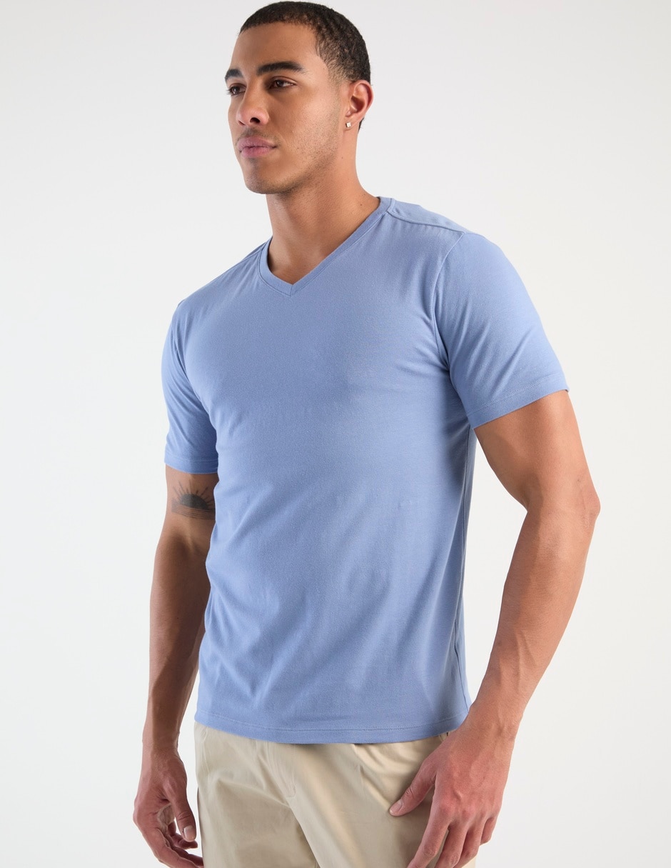Playera cuello V para hombre