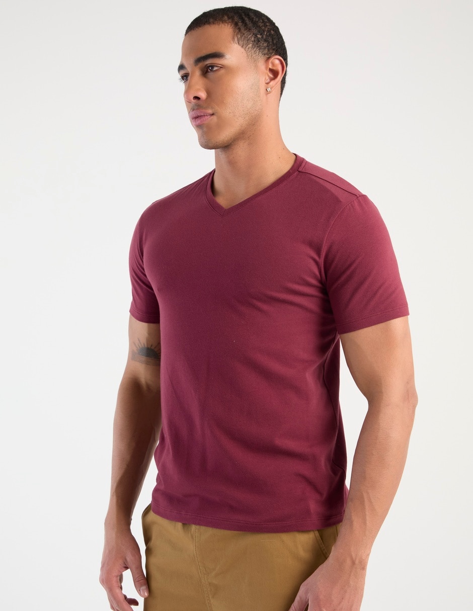 Playera cuello V para hombre