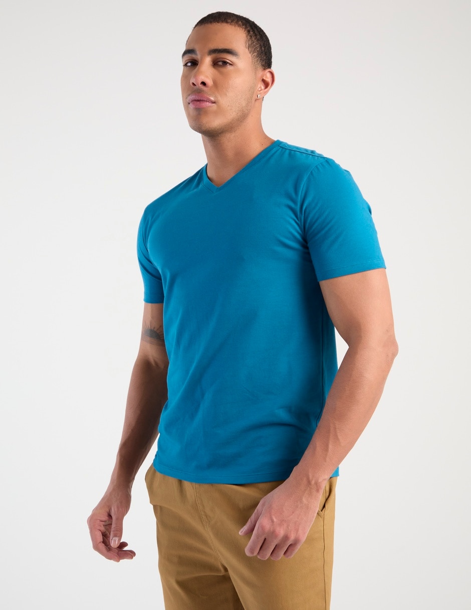 Playera cuello V para hombre