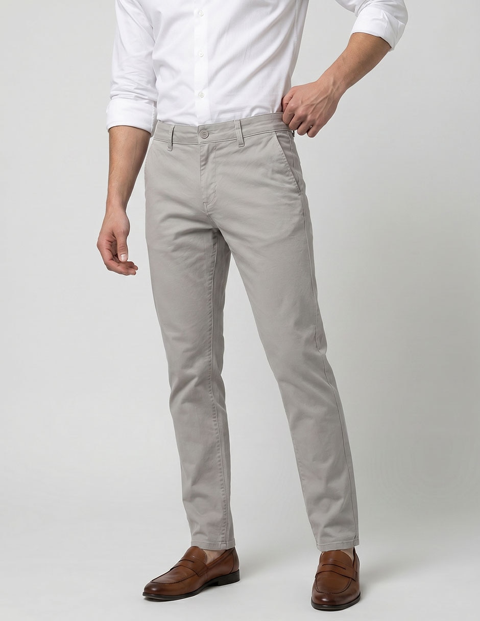 Pantalón chino slim de algodón para hombre Pantalón chino slim de algodón para hombre
