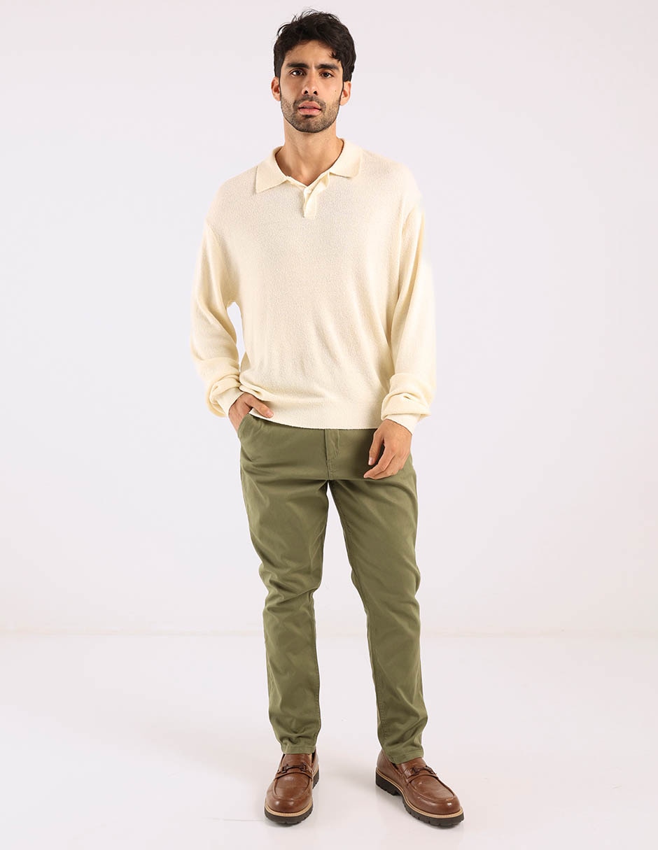 Pantalón chino slim de algodón para hombre 2