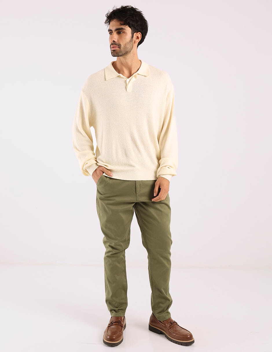 Pantalón chino slim de algodón para hombre 3