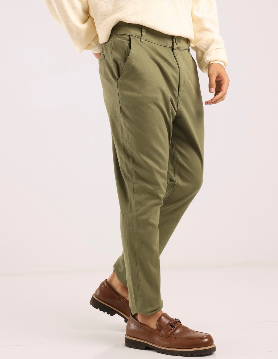 Pantalón chino slim de algodón para hombre 5
