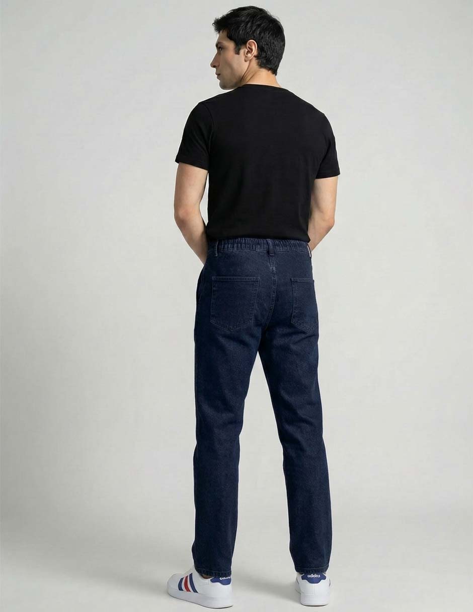 Jeans straight Contempo lavado obscuro para hombre