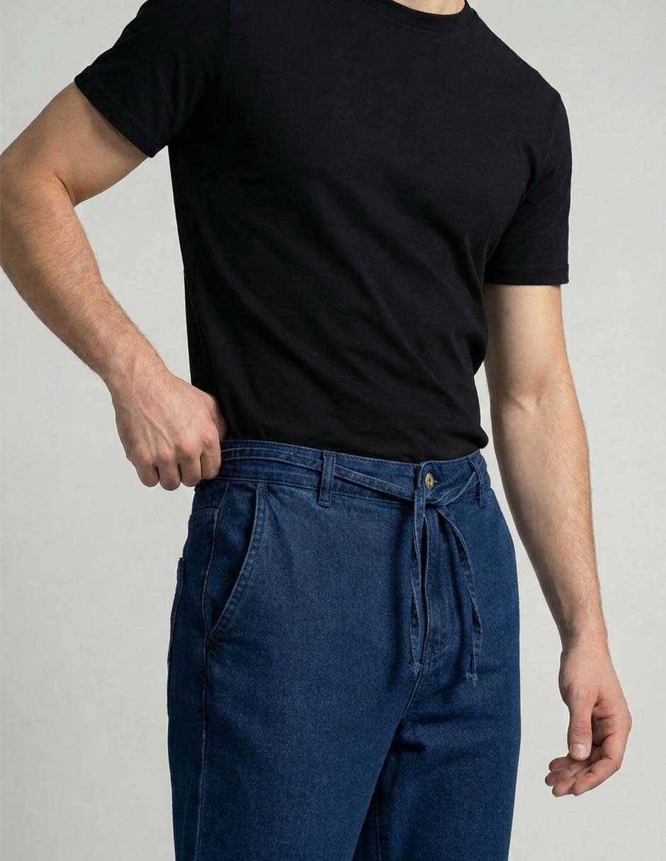 Jeans straight Contempo lavado obscuro para hombre